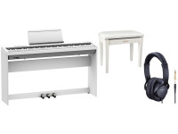 <b>Roland FP-30X-WH piano branco com móvel Roland KSC-70-WH, barra 3 pedais Roland KPD-70-WH, banco piano Roland RPB-100WH e auscultadores Roland RH-5</b> <b>Roland FP-30X-WH piano branco com móvel Roland KSC-70-WH, barra 3 pedais Roland KPD-70-WH, banco piano Roland RPB-100WH e auscultadores Roland RH-5</b>